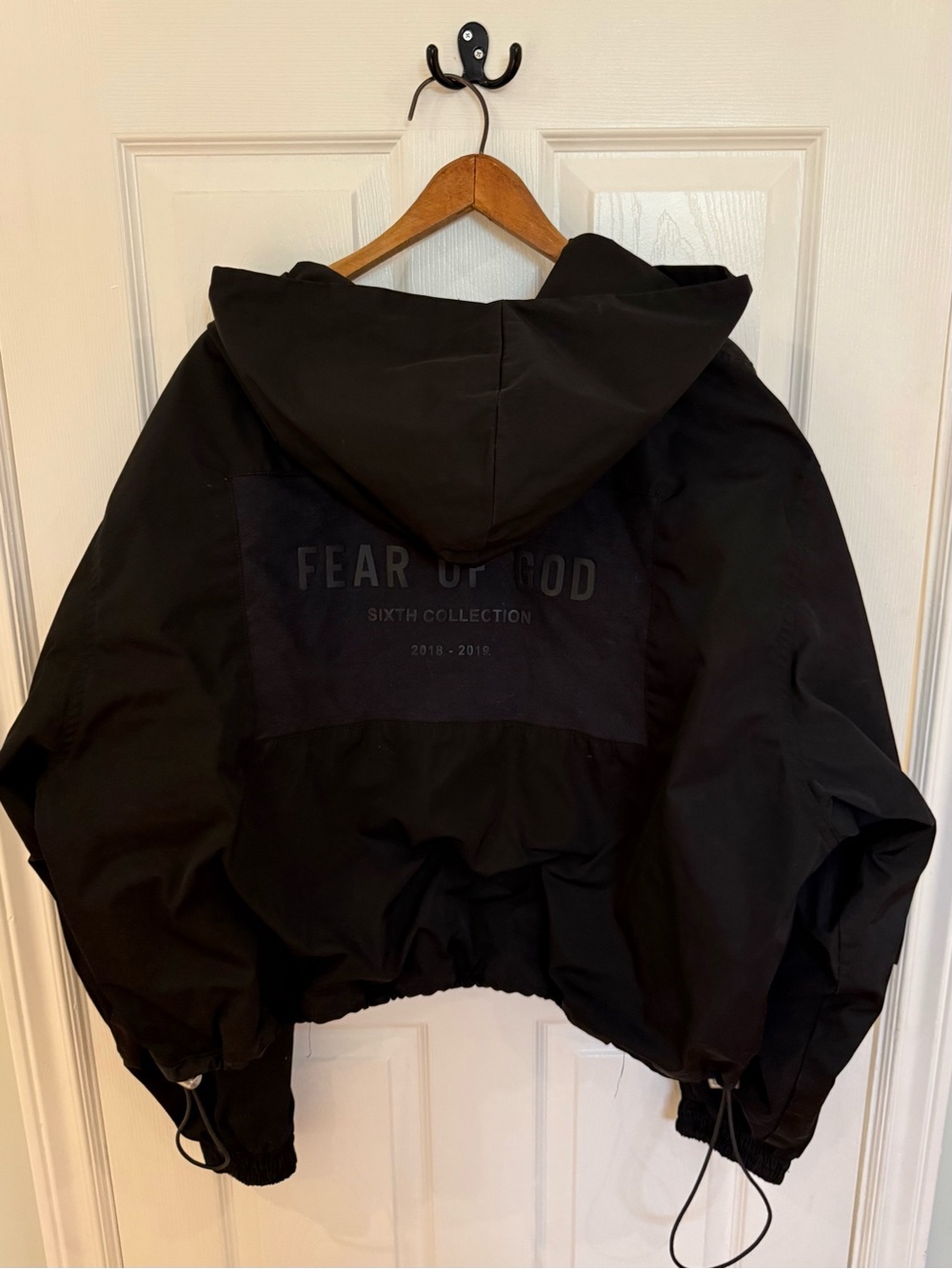 Fear of God Black Hooded Bomber Jacket